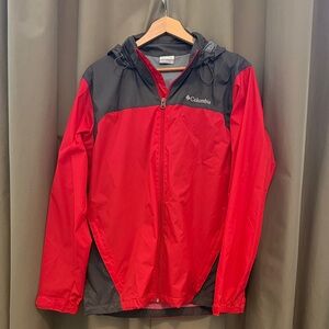 Columbia Men's Red and Black Windbreaker